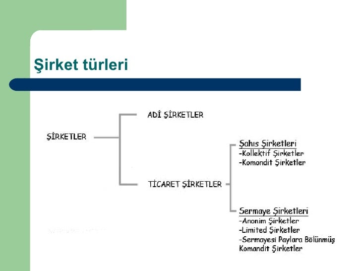 Şirket türleri Şirket türleri